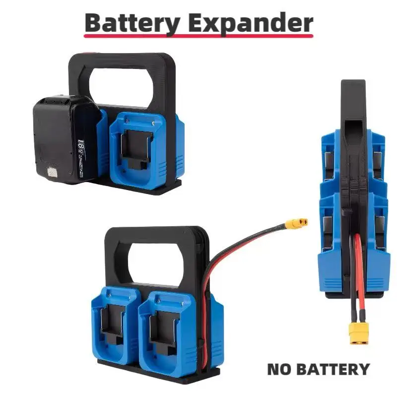 

Battery Expander Basket w/XT60 Adapter port for Makita 18V 4 Slot Battery Caddy Carrying Case Battery Holder