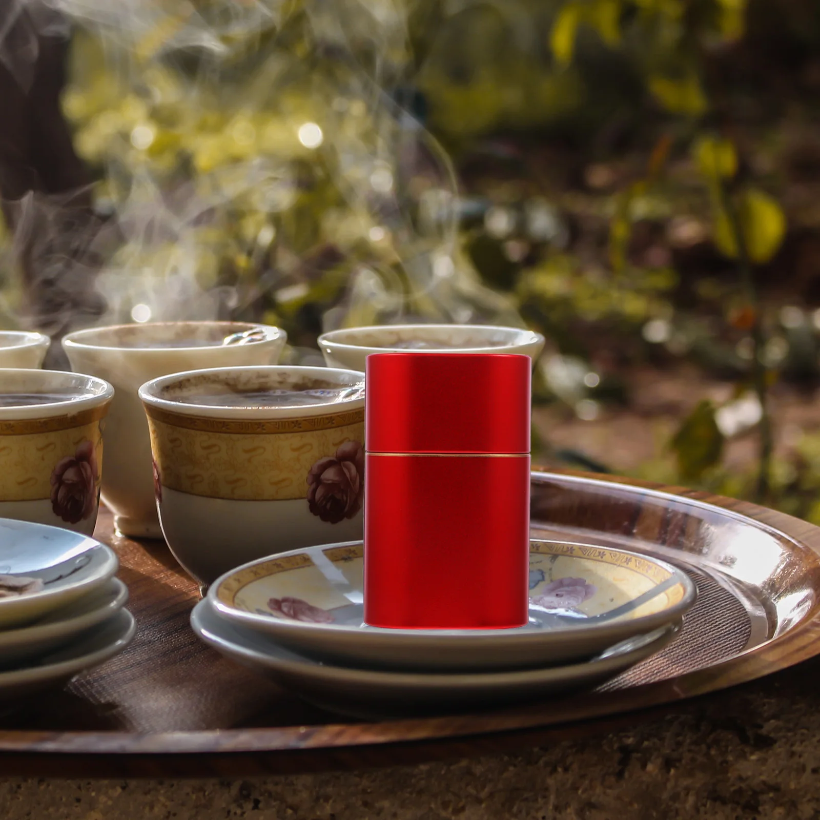 

2Pcs Tea Canisters Tinplate Tea Tin Airtight Container Wide Mouth Storage Can Coffee Bean Jar Holder Metal Box Blue Color
