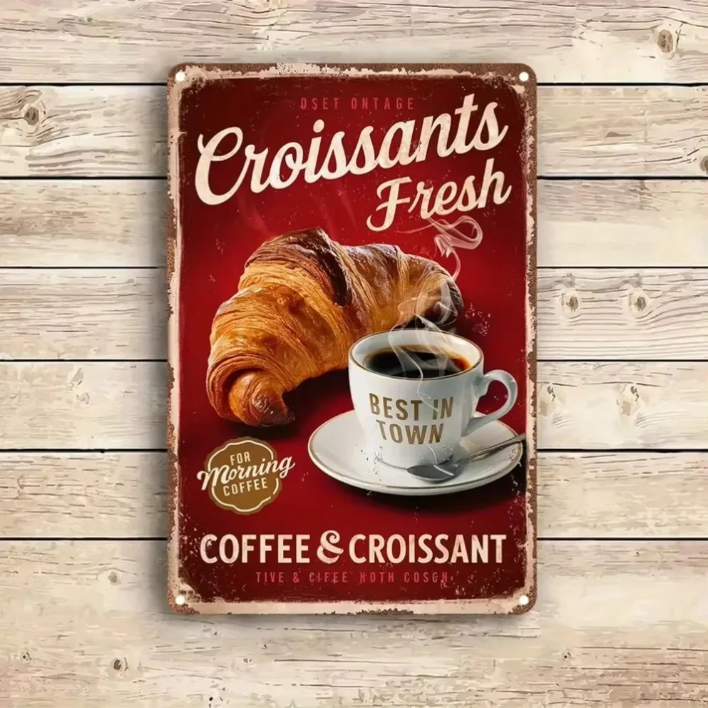 لافتة قصدير معدنية من متجر الآيس كريم العتيق - لوحة فنية جدارية من الألومنيوم ثنائية الأبعاد (طباعة عالية الدقة) |   قطعة واحدة مقاومة للماء للاستخدام الداخلي/الخارجي