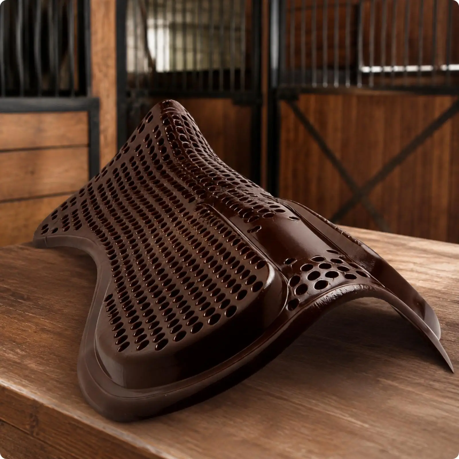 Equestrian Silicone Saddle Pad for Horse with Shock Absorbing Contour Design Textured Grip for Daily Schooling