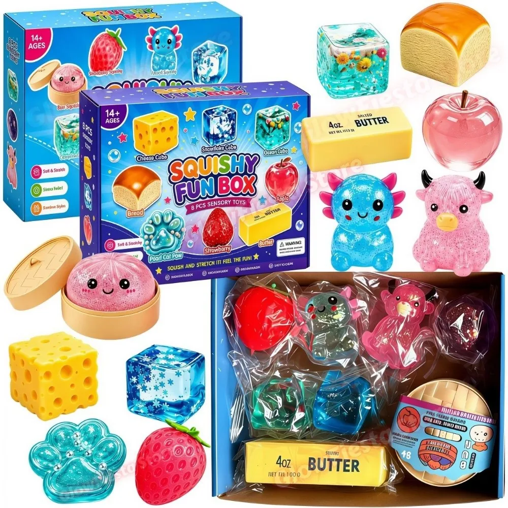 Boxed Set Slow Rising Butter Squishy Butter Bread Bread Sensory Fidget Cheese Easy To Clean Cheese Fidget Pinching Fun