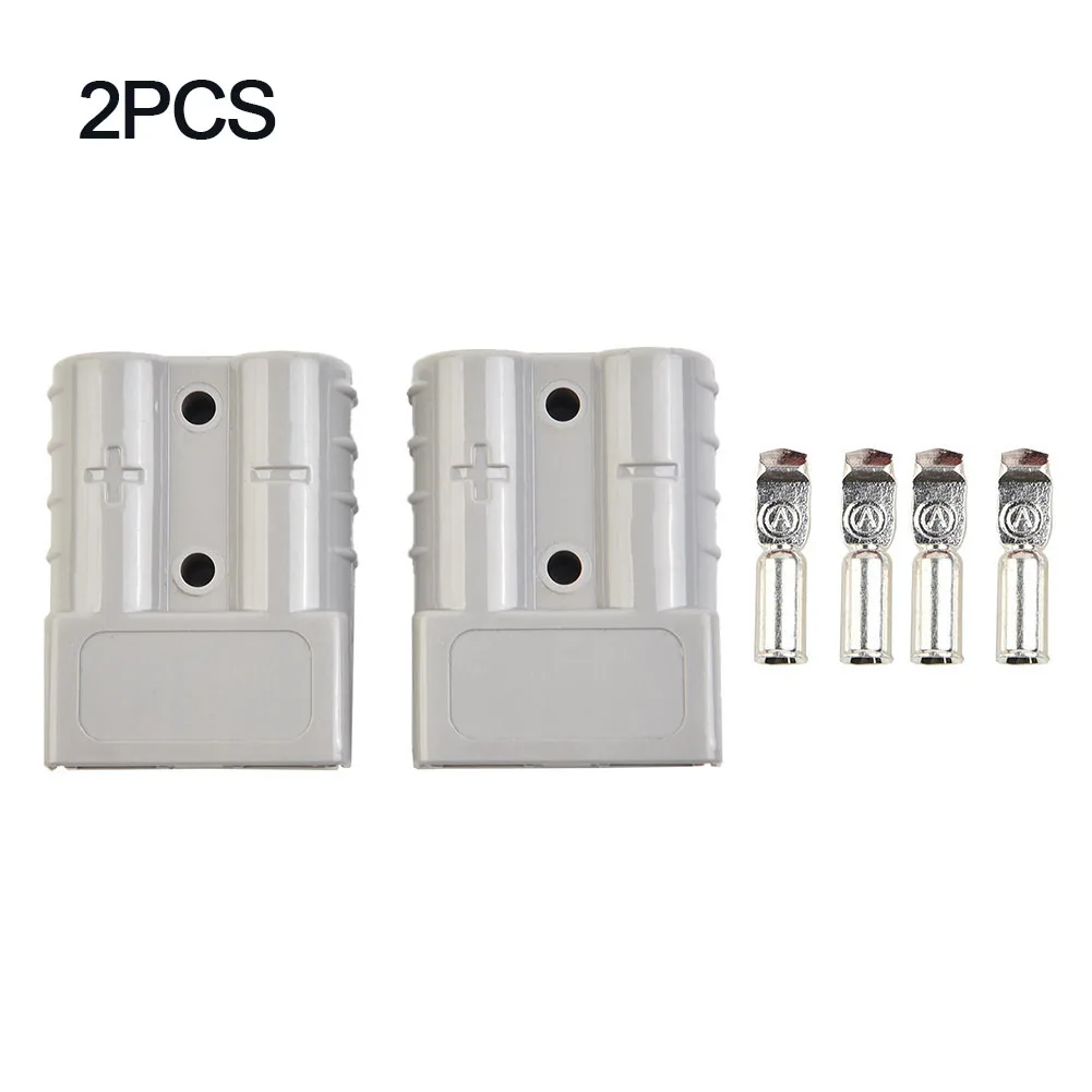 2pcs For Anderson Connector Plug 50A 600V Battery Power Connector Terminal Kit Power Charger Battery Electronic Accessories