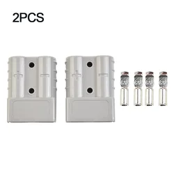 2pcs For Anderson Connector Plug 50A 600V Battery Power Connector Terminal Kit Power Charger Battery Electronic Accessories