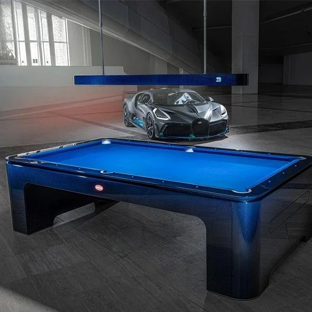 Stainless Steel Billiard Table Designer Luxury Recreation Room Standard Nine Ball Table