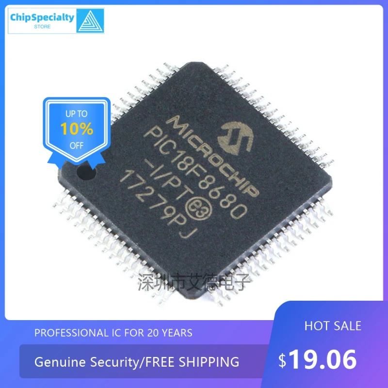 

Original genuine patch PIC18F8680-I/PT TQFP80 Embedded microcontroller PIC18F8680