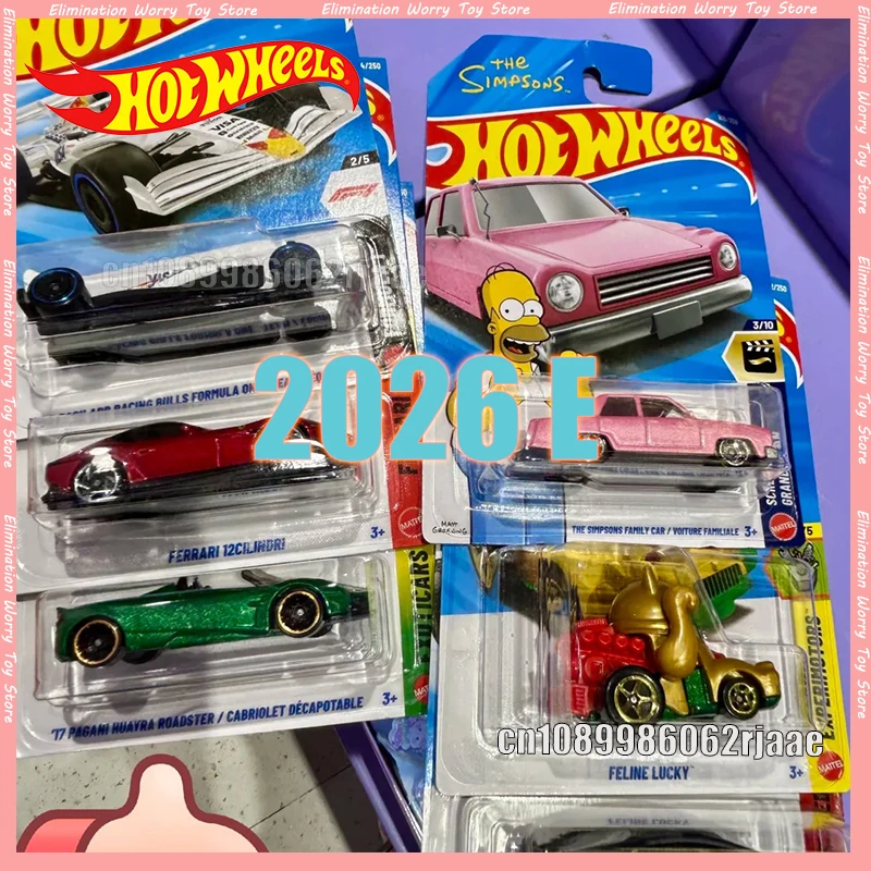 

Hot Wheels Simpsons 2026 E Case Alloy Diecast Mini Race Cars Mercedes Benz F1 Porsche Ferrari Collectible Toy Vehicle Collectors