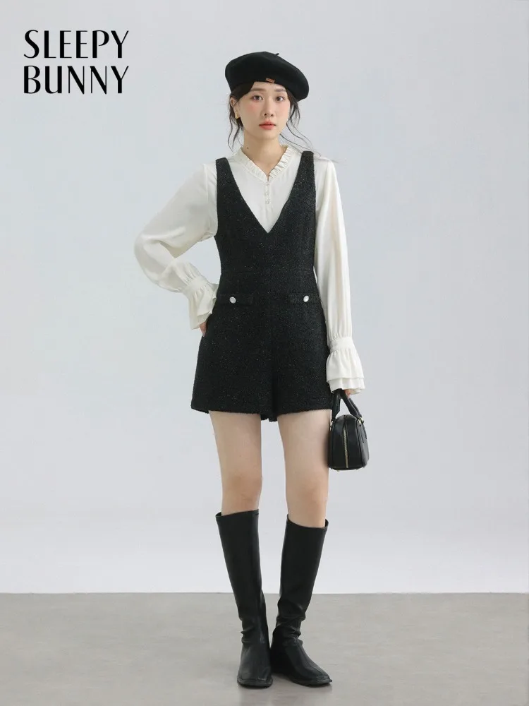 

Элегантная атласная блузка, женская французская винтажная рубашка с длинным рукавом, свободный топ с рюшами на воротнике, мягкий v-образный вырез для осеннего офиса, повседневный вид