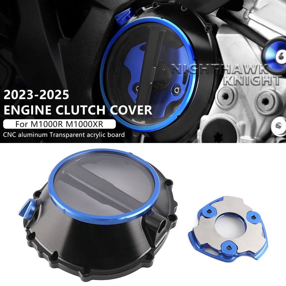 For BMW M1000R M 1000R M1000XR M 1000 XR 2023-2025 Motorcycle Accessories CNC Aluminum Engine Cover Transparent Clutch Cover