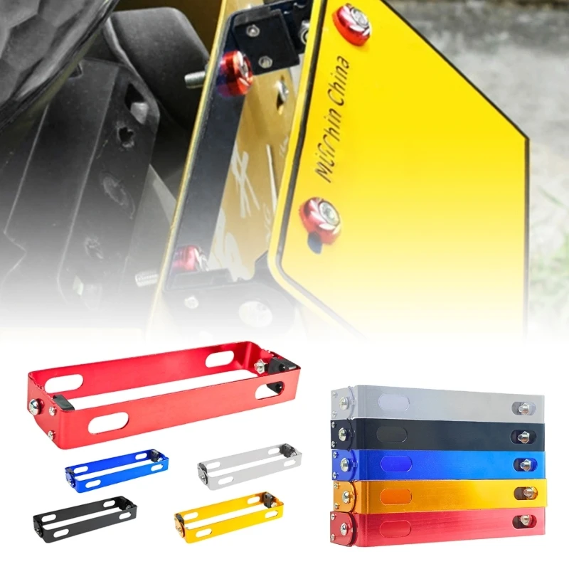 Easy Install License Plate Frame Versatile License Plate Stand Metal for Motorcycle & Electric Scooter Customization