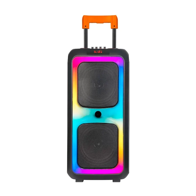 Professional Portable Trolley Wireless Speakers Double Singing Machine High Quality Subwoofer Karaoke Outdoor Speaker