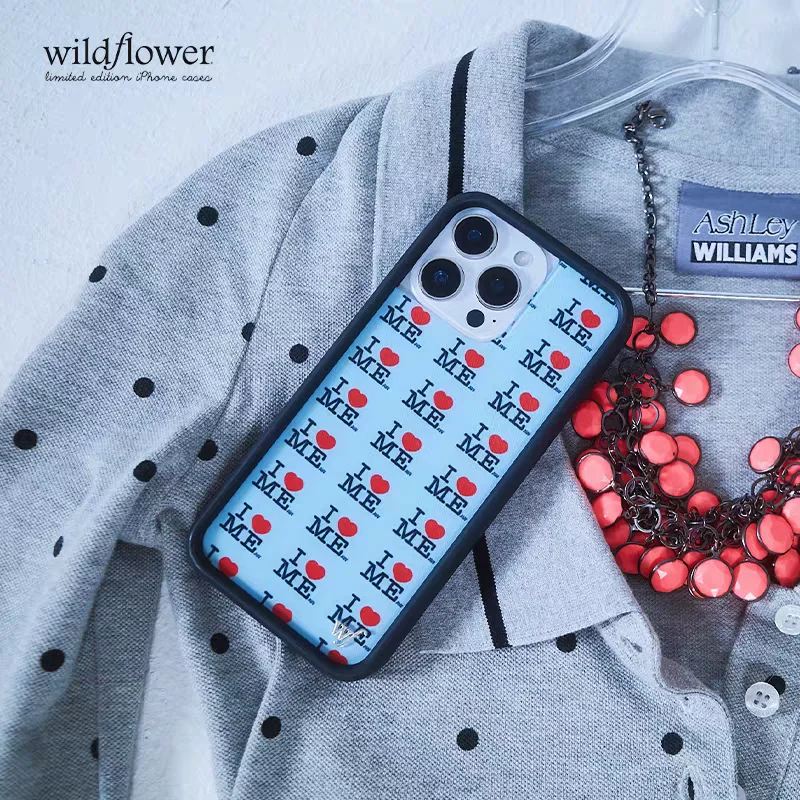 حافظة هاتف Wildflower l Heart Me LOVE Oneself لهاتف iPhone 16 15 14 13 12 17 Pro Max Plus Air 16pro WF حافظة مضادة للصدمات #2