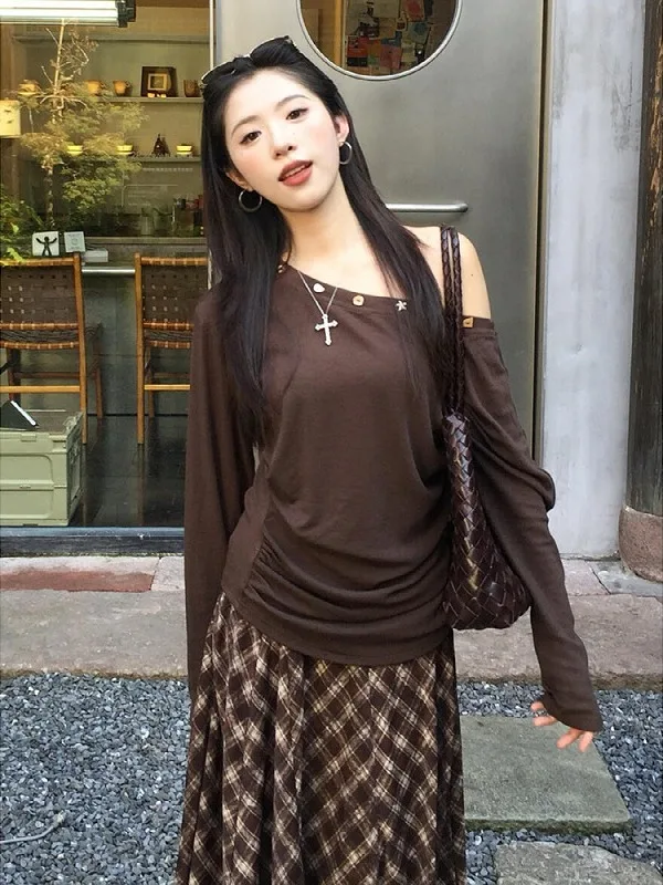 

Женский сексуальный топ с бретелями больших размеров Long Sve T irt, осенняя мода, утягивающая внутренняя одежда, топ для полных мм, повседневный Sle