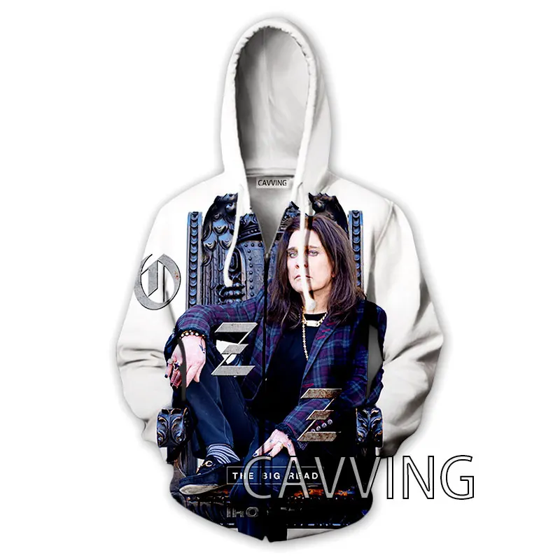 OZZY OSBOURNE Zipper Hoodies 3D Print Men Woman Zip Up Hooded Sweatshirts Hoody Oversized Tracksuit Man Cosplay Coat