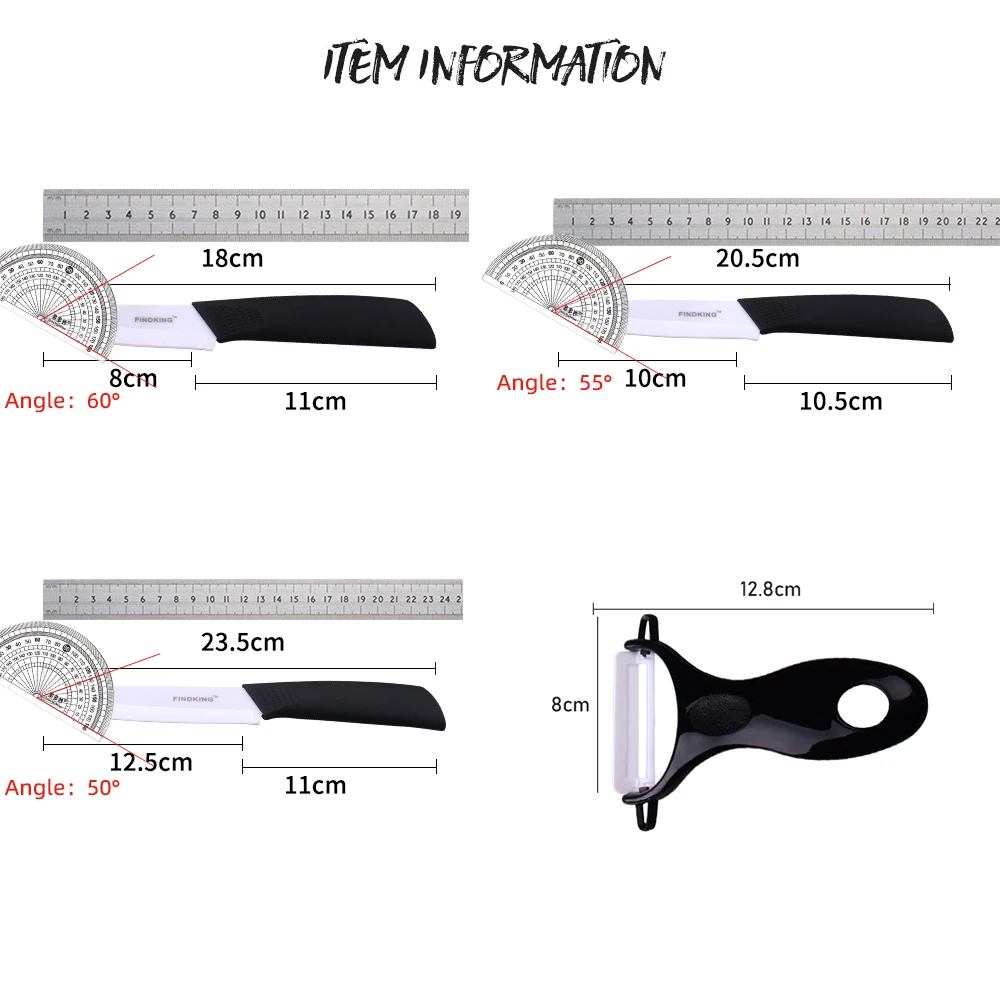 Beauty Gifts Zirconia Ceramic kitchen knife set  3\