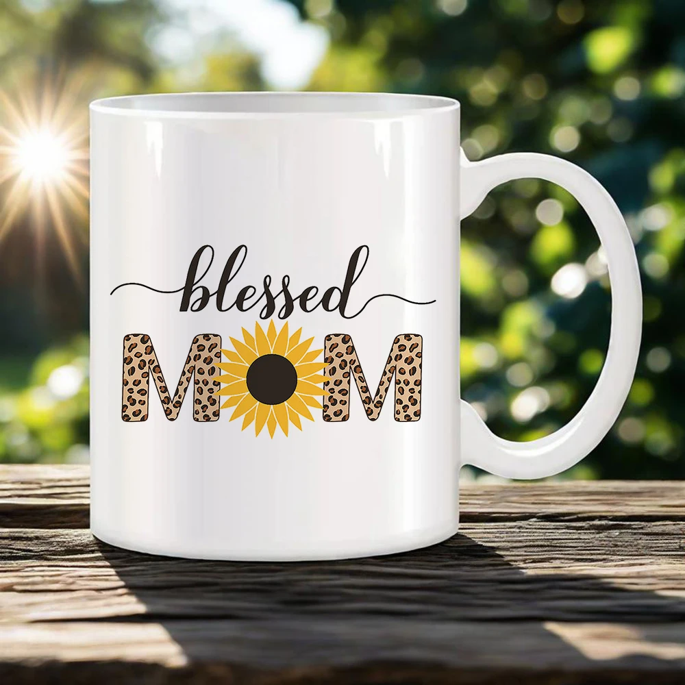 

Bright Yellow Sunflower Mug Vivid Sunflower Styles Cup Warm Love Foral Painted Cups Beer Tea Milk Mugs Household Home Party Cute