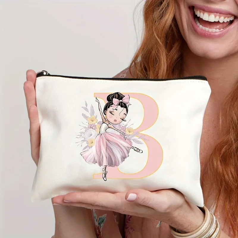 Storage Bags, Coin Purses, Ballet Dancer 26-letter Style Toiletries, Makeup Bag, Travel Bags  Makeup Pouch