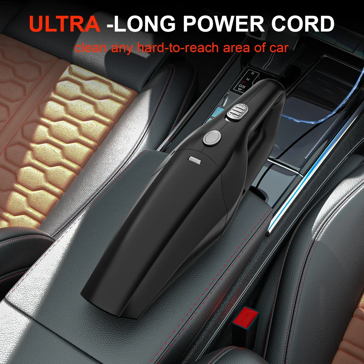 مكنسة كهربائية صغيرة محمولة باليد للسيارة، شفط عالي 12 فولت، مضخة منزلية صغيرة متعددة الأغراض للمركبات #4