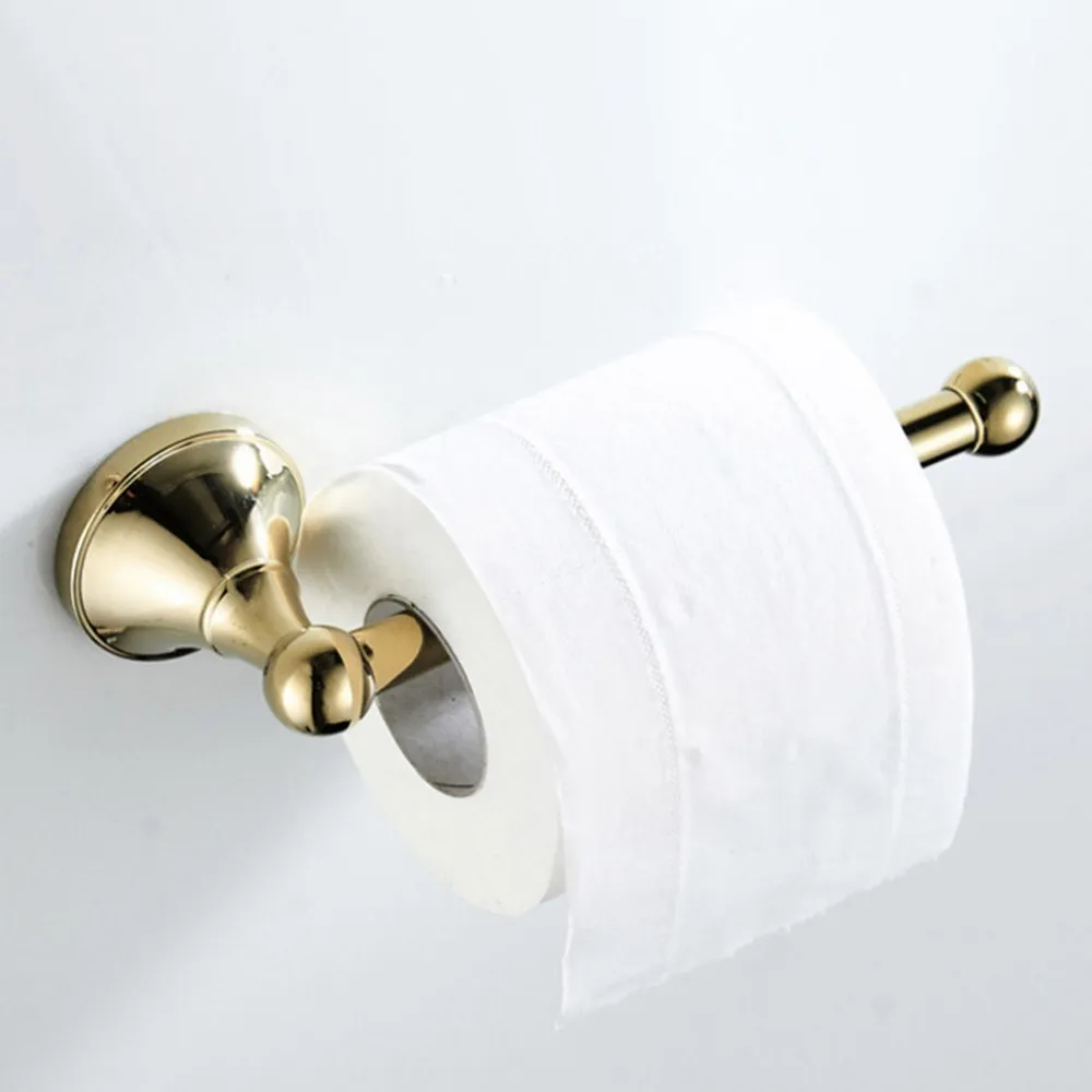 

Аксессуары для ванной комнаты, латунный настенный держатель для рулона туалетной бумаги золотого цвета aba933