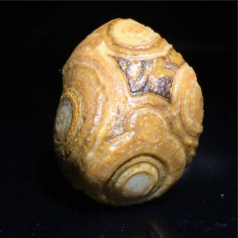 Natural Boutique Eye stones like coins Mongolian Beautiful Color Agate Alxa Gobi Beach Agate Original Stone Shape Satan's Eye 5