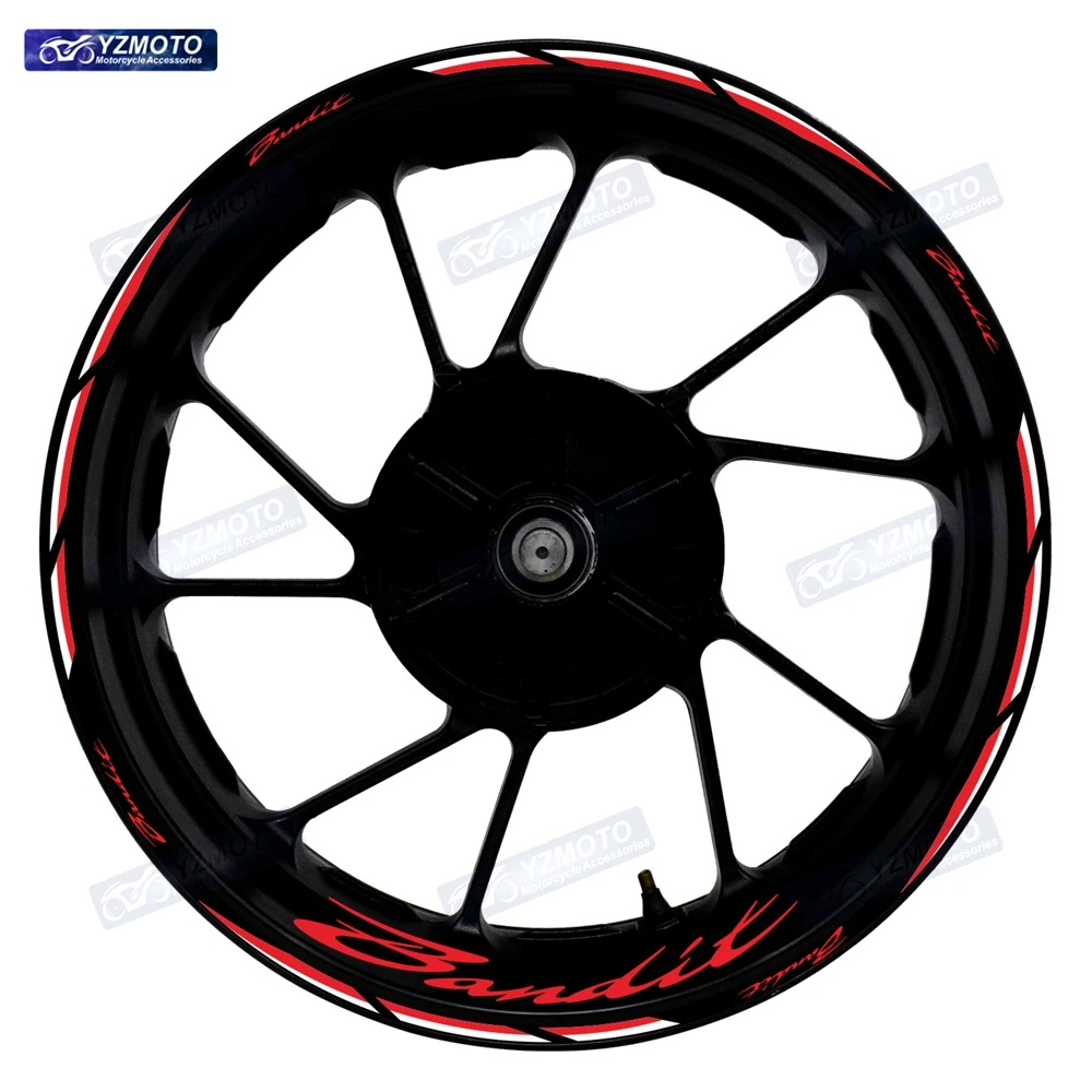 

Аксессуары для мотоциклов Bandit, гоночный 17-дюймовый передний и задний ступица колеса, водонепроницаемая наклейка, светоотражающие наклейки на обод