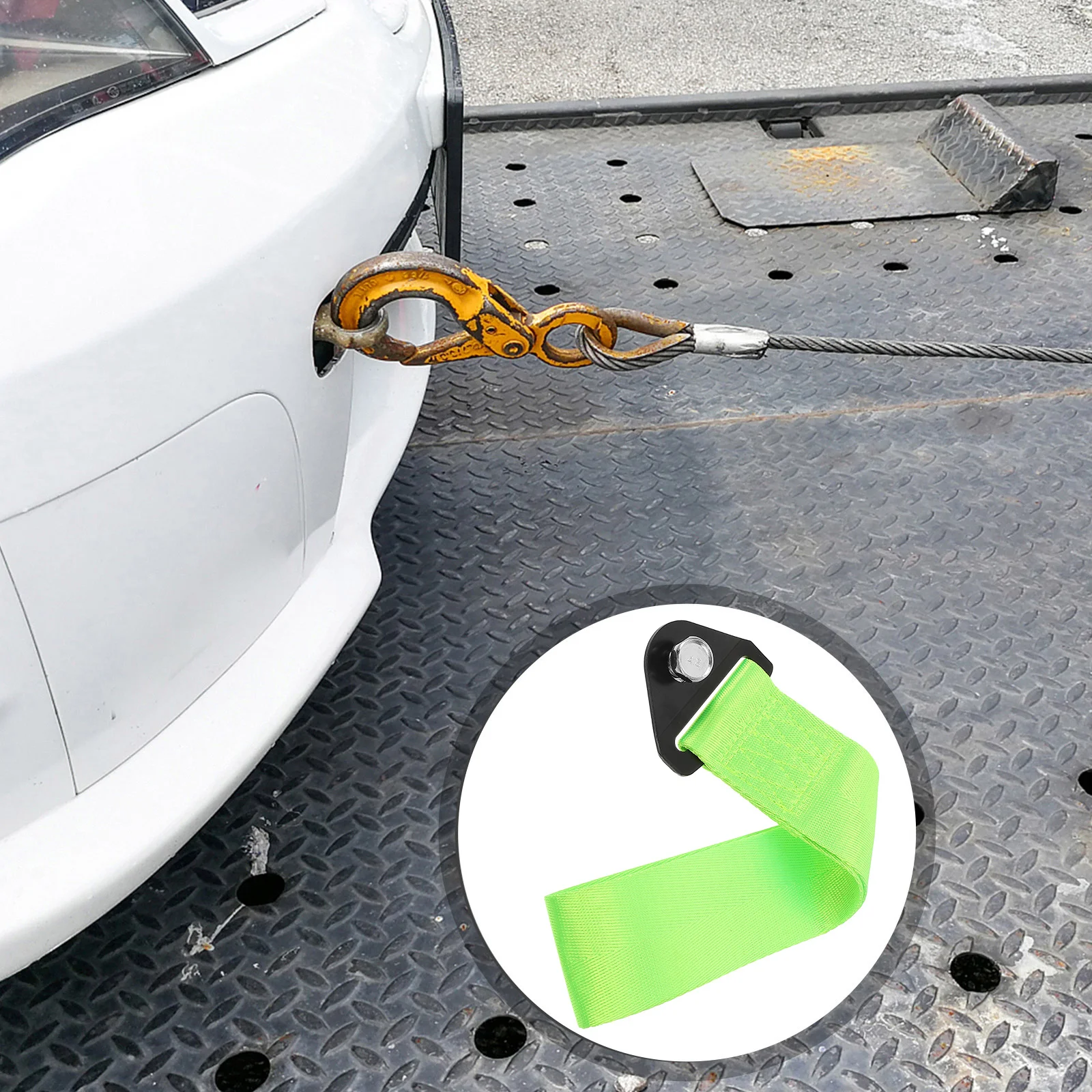 

Racing Tow Strap Car Bumper Towing Hook Decorative Nylon Exterior Accessory Robust Performance Racing Tow Strap
