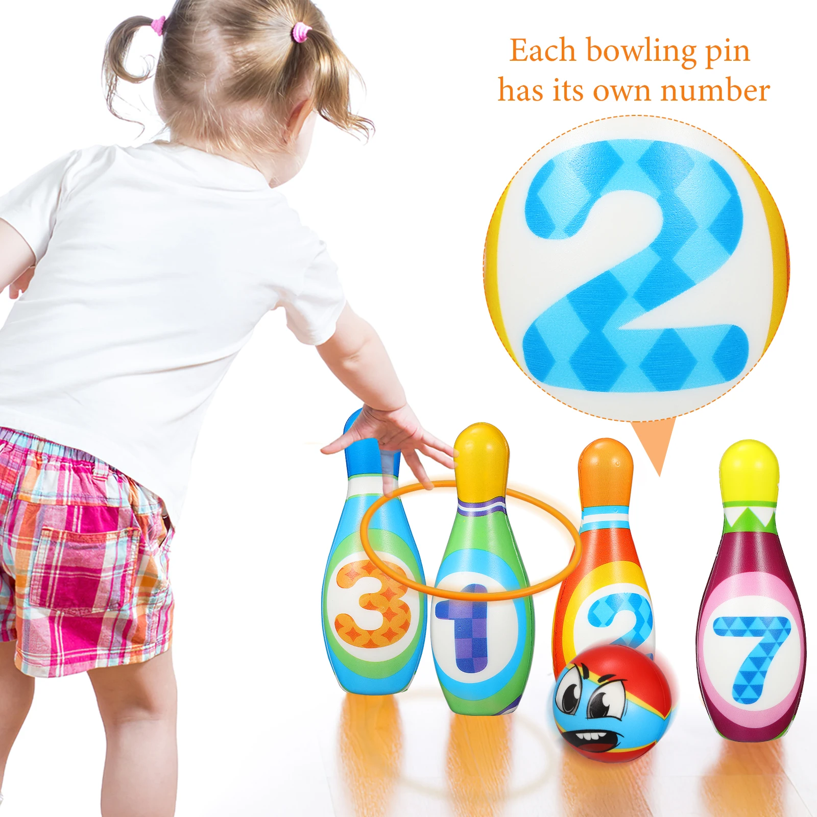

Pu Bowling Ball Toy Parent-child Toys for Kids Accessories Pp Cotton Tabletop Game