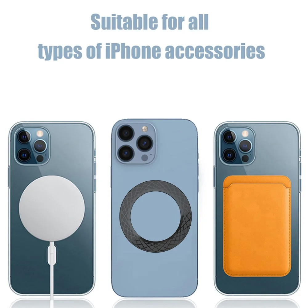 1-3 stks Magnetische Plaat Ring voor Magsafe Draadloze Oplader Sticker Ring Magneet Auto Telefoon Houder voor IPhone 16 15 14 Xiaomi Android