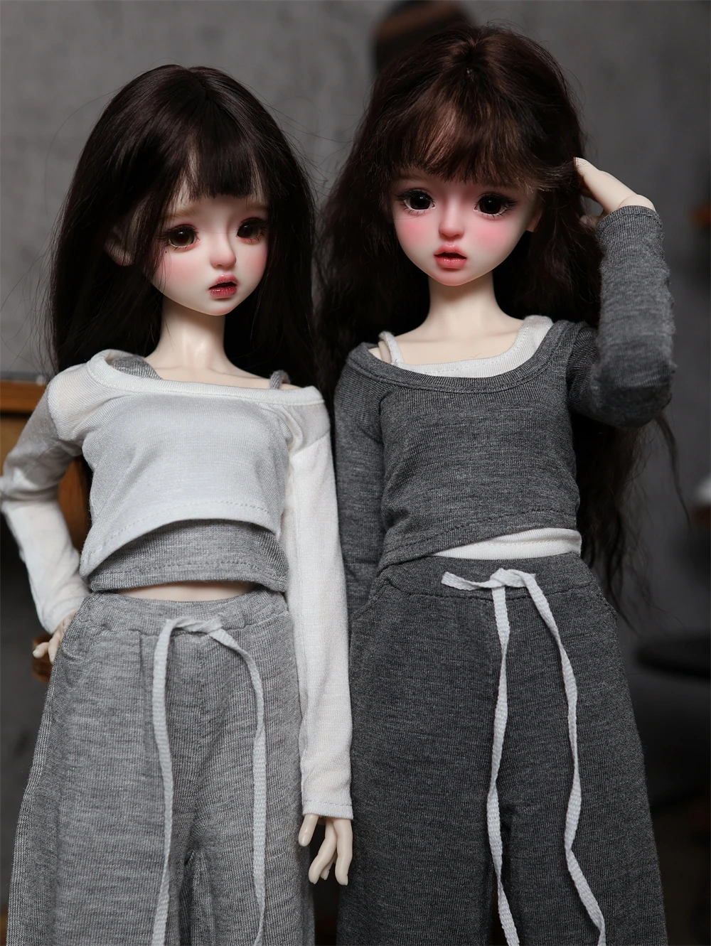 BJD doll clothes are suitable for 1/4 size cute doll clothes, slim bottoming and versatile set, doll accessories (3 points)