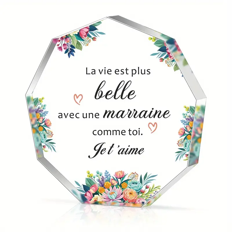 French Christmas 1pc 2D French Godmother Gift for Godmother Christmas Gift Idea Godmother Birthday Gift Woman Idea