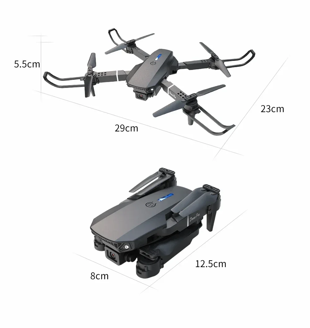 New E88Pro RC Drone 4K Professinal With 1080P Wide Angle Dual HD Camera Foldable RC Helicopter WIFI FPV Height Hold Apron Sell