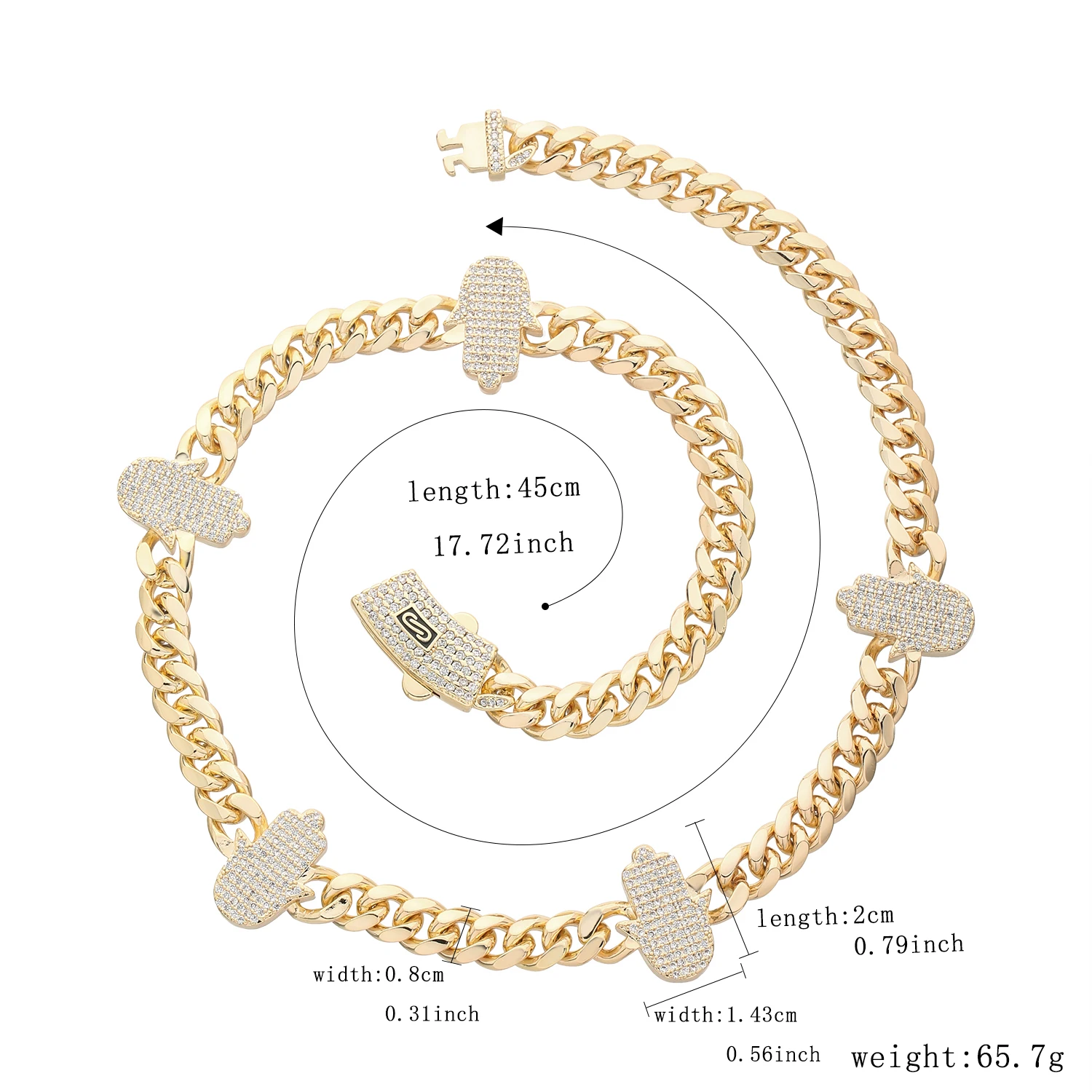 Golden Cuban jewelry set with ice cube zirconia necklace, bracelet, ring, earring, hip-hop streetwear, Famarati faith