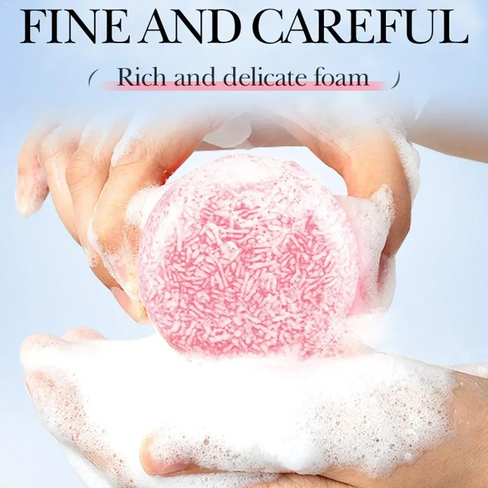 

Rose Fragrance Shampoo Soap, Plant Essential Oil Soap, Deep Cleansing, Oil Control, Moisturizing Hair Care Shampoo