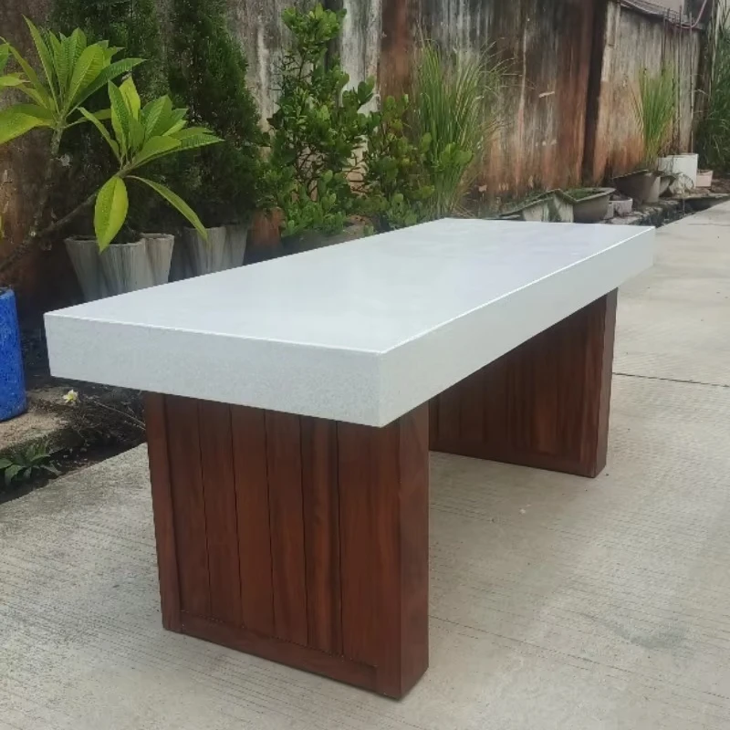 #Lightweight Concrete Furniture Indoor Home Deco GRC Dining Table Indoor Furniture Excellent Stability Long Lasting Durability