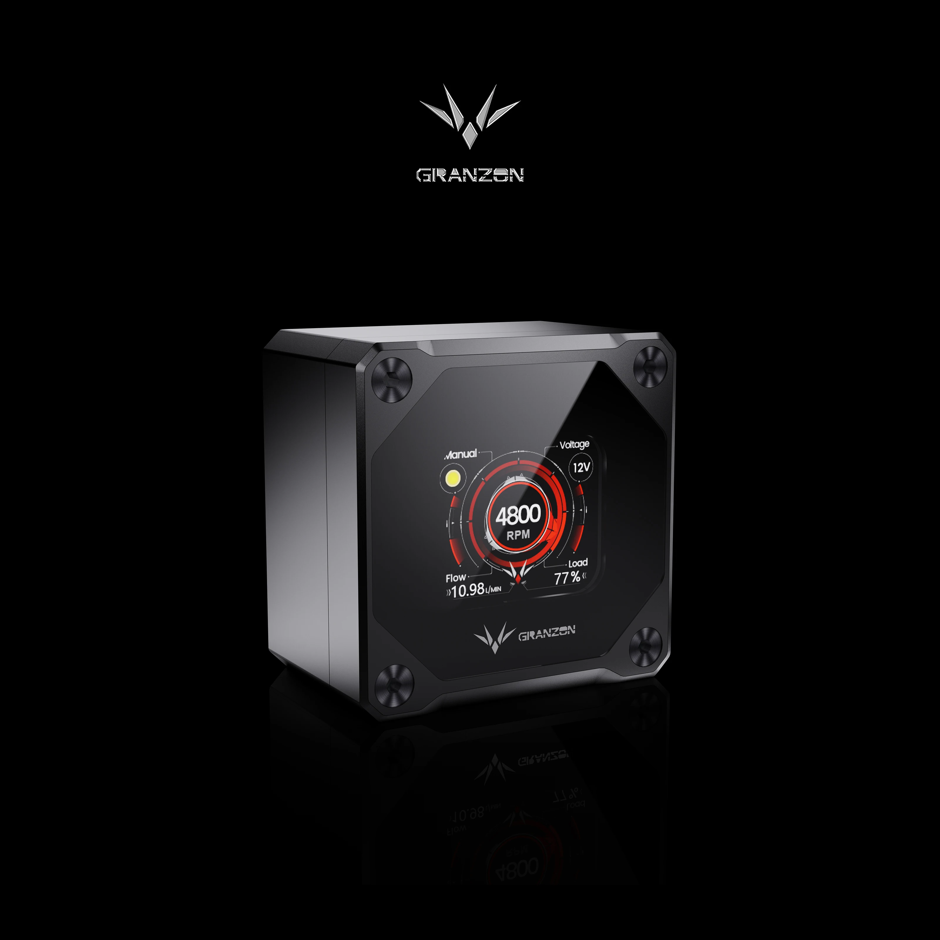 Granzon PWM DDC Water Pump Maximum Flow Lift 6 Meters 700L/H Wireless Speed Control 4800RPM Digital Display Cooling Radiator GFM