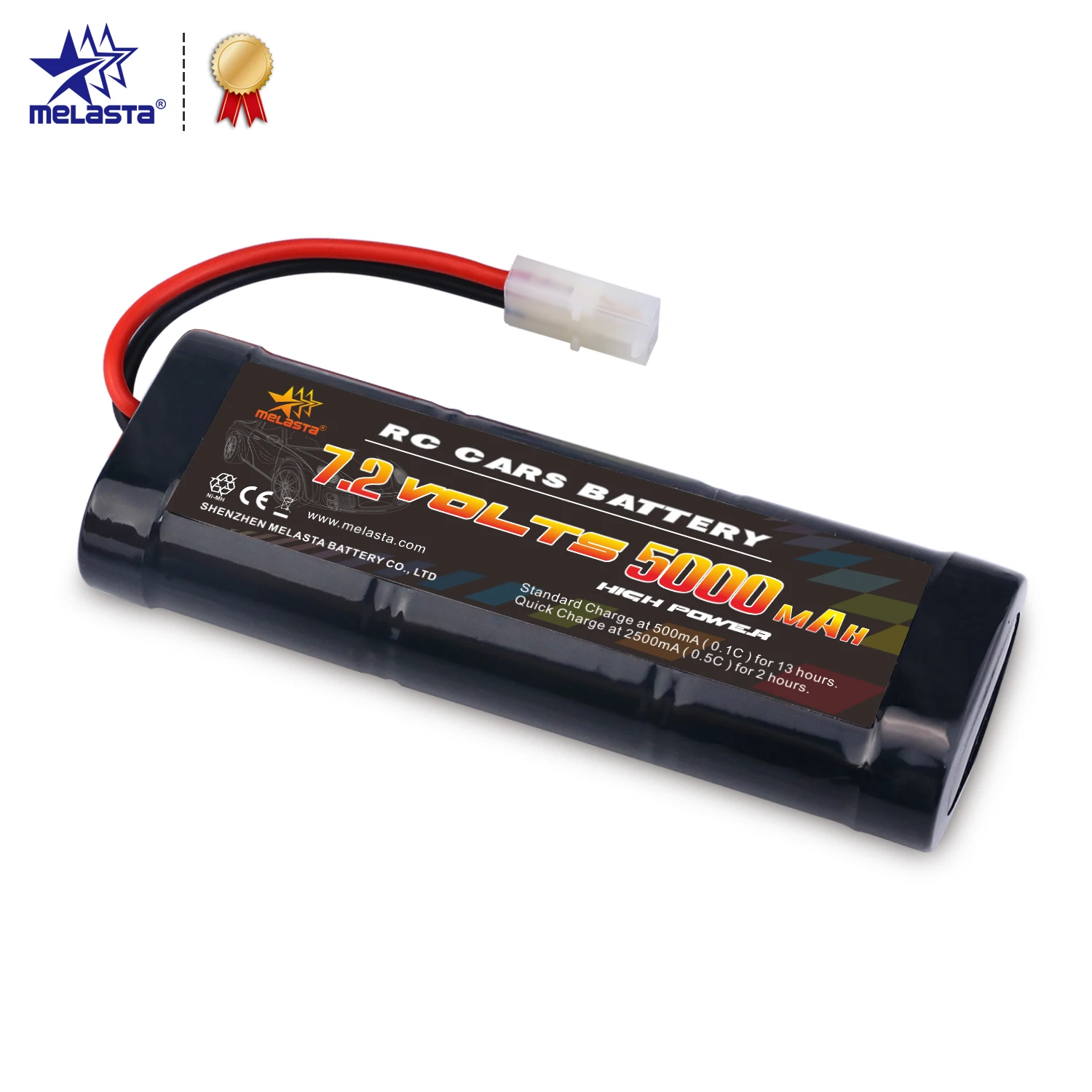 Melasta-Batería de repuesto con conector de descarga Tamiya, 7,2 V, 5000mAh, NiMH, RC, para juguetes de carreras, coches, barcos y aviones, envío gratis