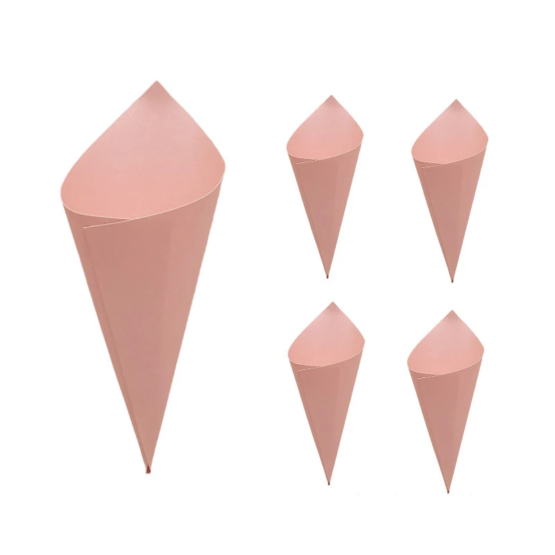 50 Stücke Feste Papier Blume Ei Rohr Hochzeit Konfetti Kegel Halter DIY Blütenblätter Lavendel Hochzeitsstrauß Bevorzugung Geburtstag Party Decor – Detail 8