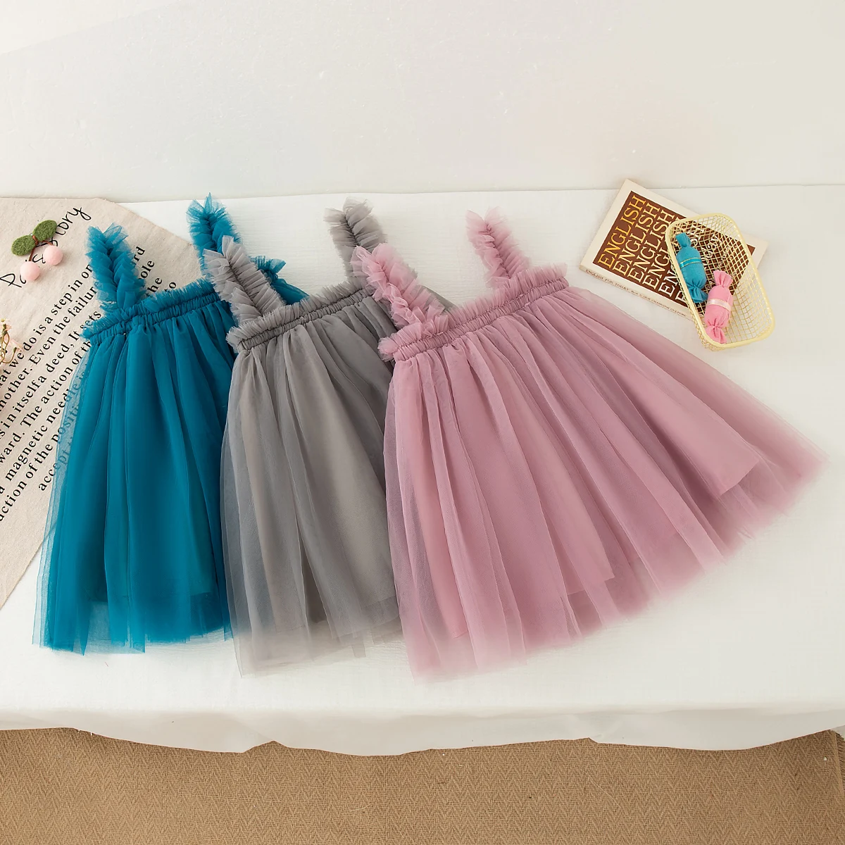 Sweet Beauty Baby Dress Summer New Sleeveless Suspender Chiffon Princess Dress Birthday Party Beach Vacation Dress Baby Clothing