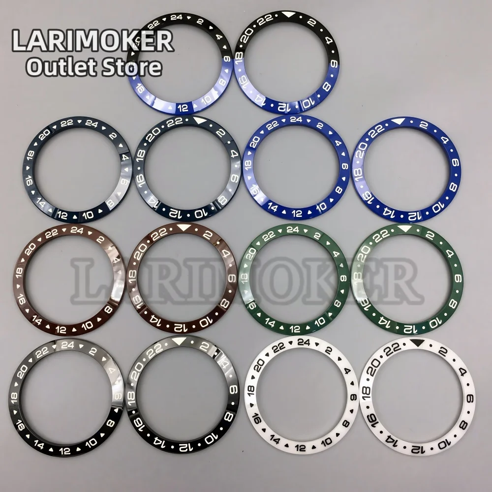 

LARIMOKER watch accessories 39MM*31MM ceramic bezel green luminous black white blue green brown gray suitable for 39.3MM Case