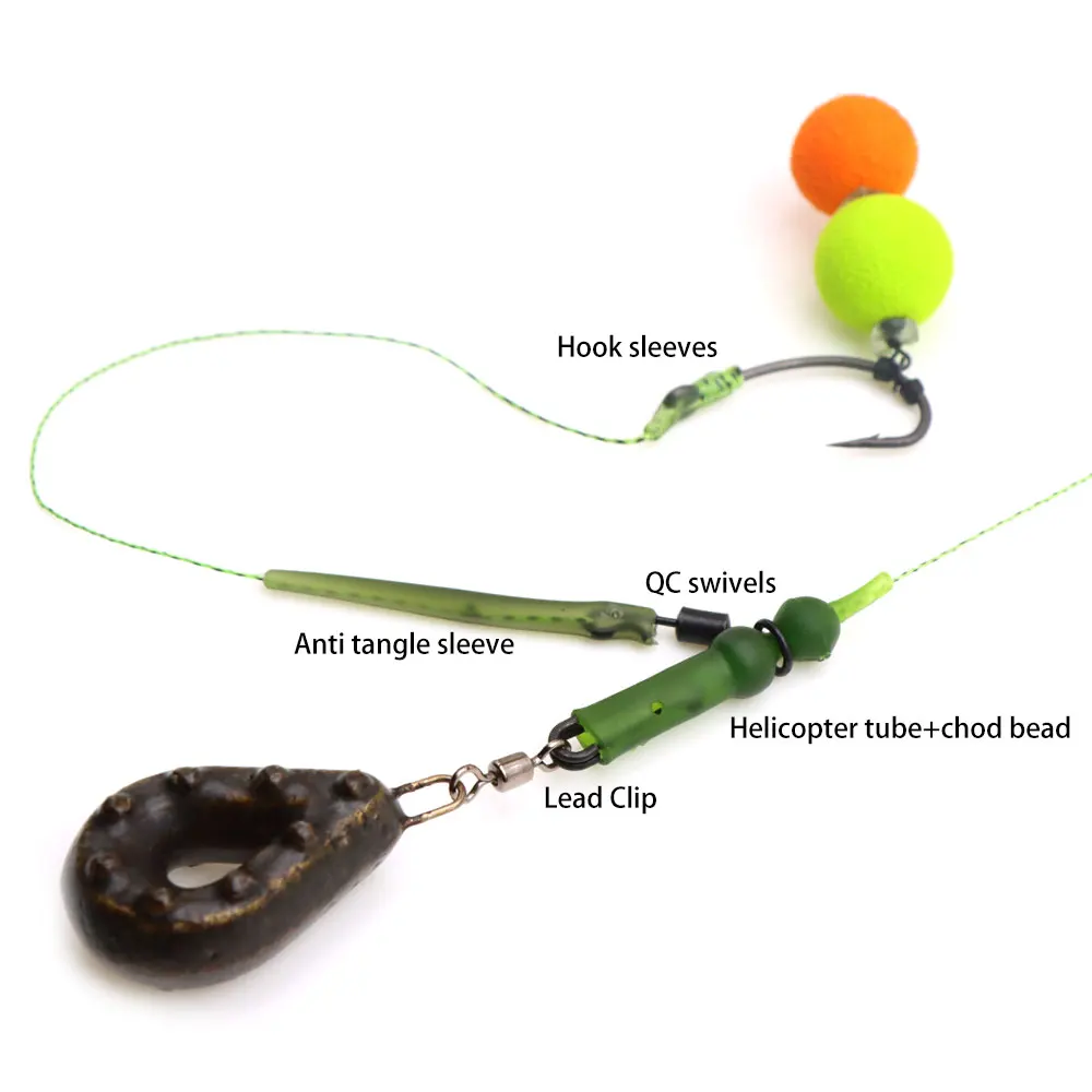 10 قطعة اكسسوارات صيد سمك الشبوط هليكوبتر تلاعب أنابيب Chod الخرز المطاط مكافحة تشابك كم ل طريقة تغذية الشعر الكارب تلاعب معالجة