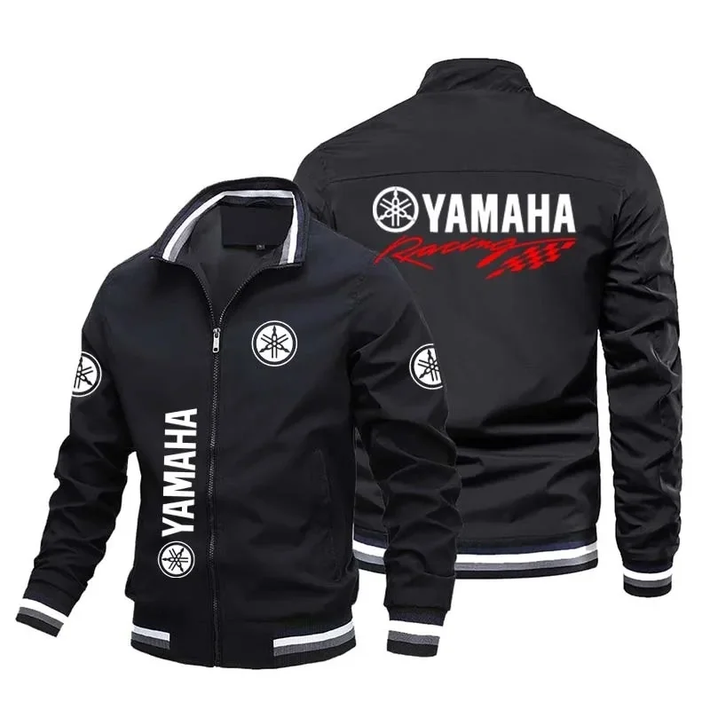 2026 New Yamaha Racing Men's Jacket Motorcycle Racing Team Competition Outdoor Sports Lapel Zipper Casual Fashion