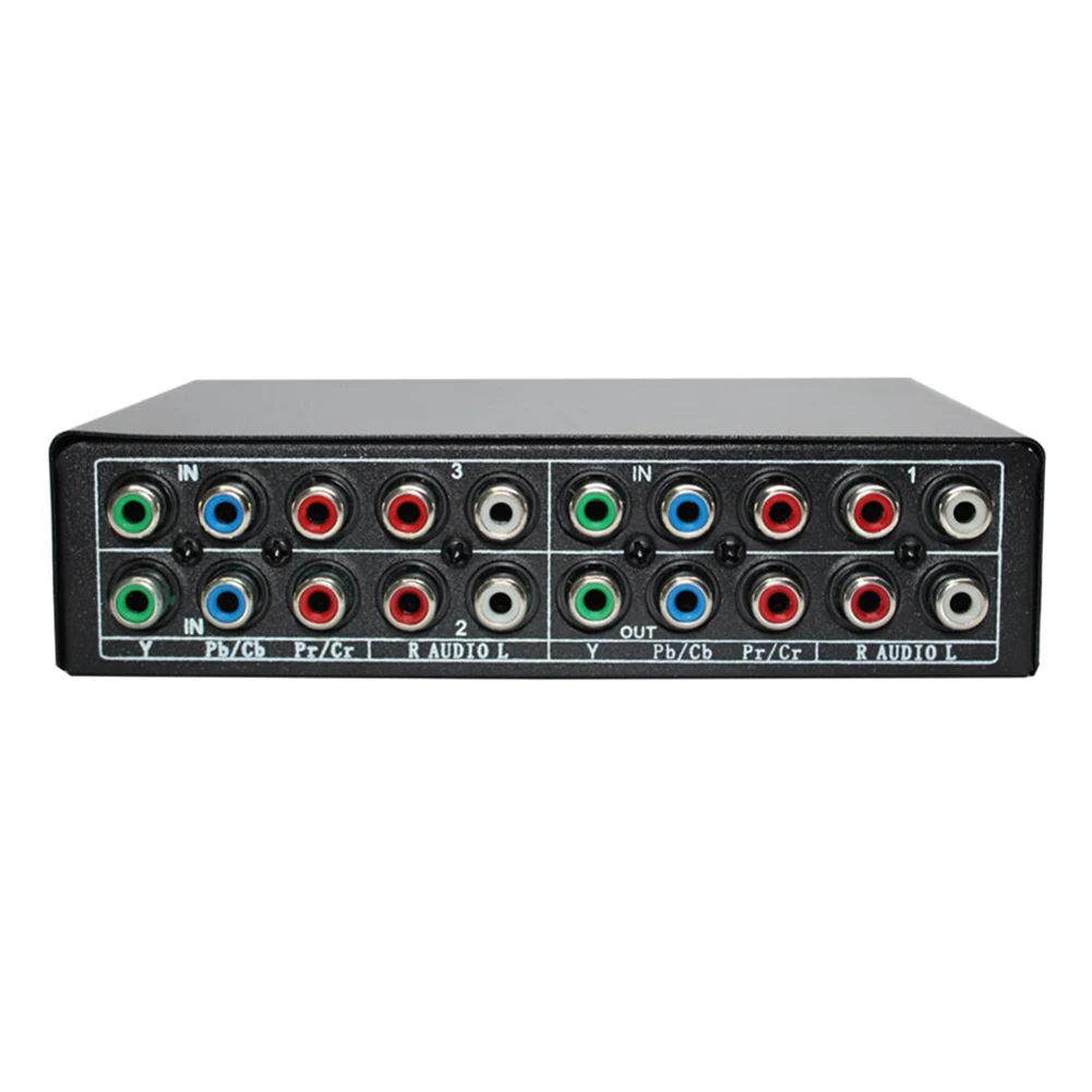 

A62T-RGB Компонентный переключатель 5 RCA 3-полосный кабель YPBPR Компонентный переключатель AV-переключатель для PS2 Wii Xbox DVD-плеер ТВ