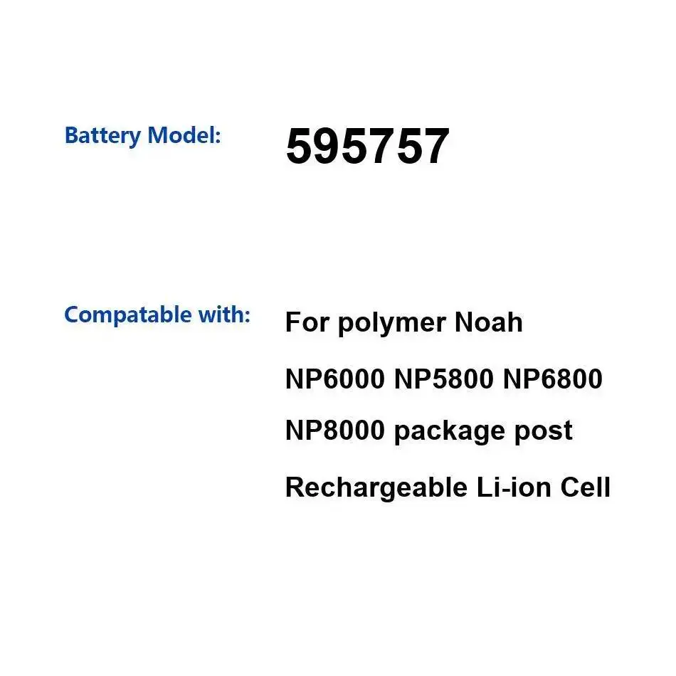 

595757 Надежный блок питания, аккумулятор для ноутбука, 1800 мАч, для Noah NP6000 NP5800 NP6800 NP8000, легкий