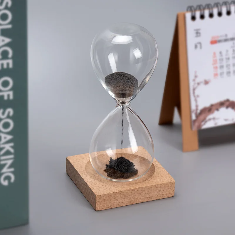 Magnetic Hourglass Exquisite Gift Home Office Desktop Decoration Sand Timer Creative Sandglass Fashionable Souvenir Timeglass