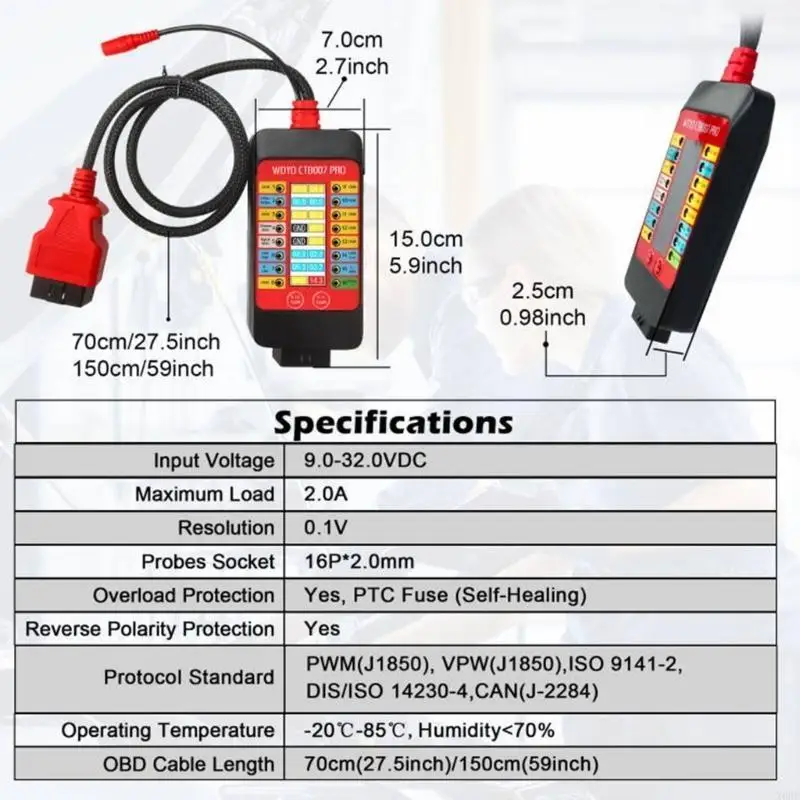 X6HF جهاز تشخيصي سهل الاستخدام يوفر قراءات رقمية لمراقبة السيارة وتحديد الأخطاء مناسبًا لـ