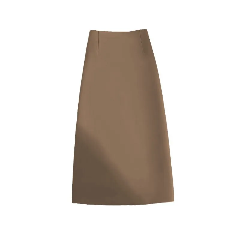 Women's Blazer Pencil Skirt, Mid-length Straight Skirt with Drooping Style, Summer 2026 Petite Commuting Style Slit Pencil Skirt