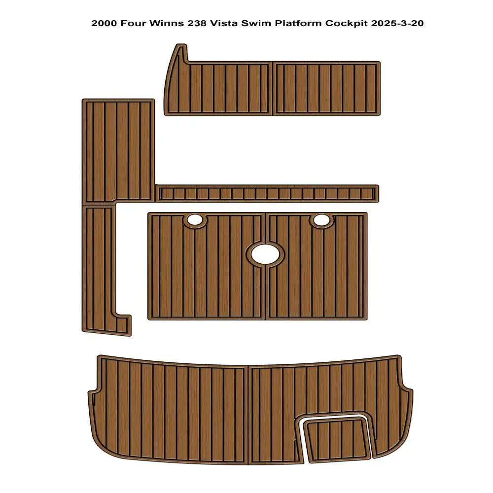 

2000 Four Winns 238 Vista Swim Platform Cockpit Pad Boat EVA Teak Floor SeaDek Gatorstep Style Self Adhesive dwsdgsgyy