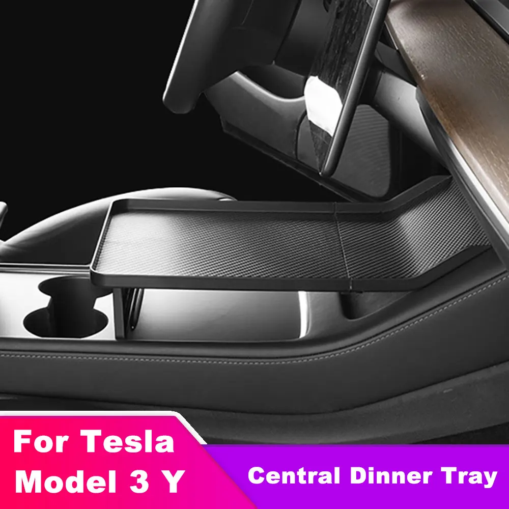 For Tesla Model 3 Y Central Control Laptop Tray Desk For Car table Laptop Food Food Seat Travel