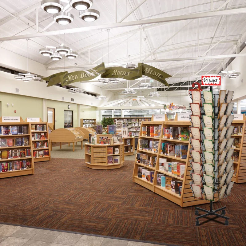 custom.72 Pockets Rotatable Metal Frame Post Card Flooring Organizer Display Rack Card Holder Stand