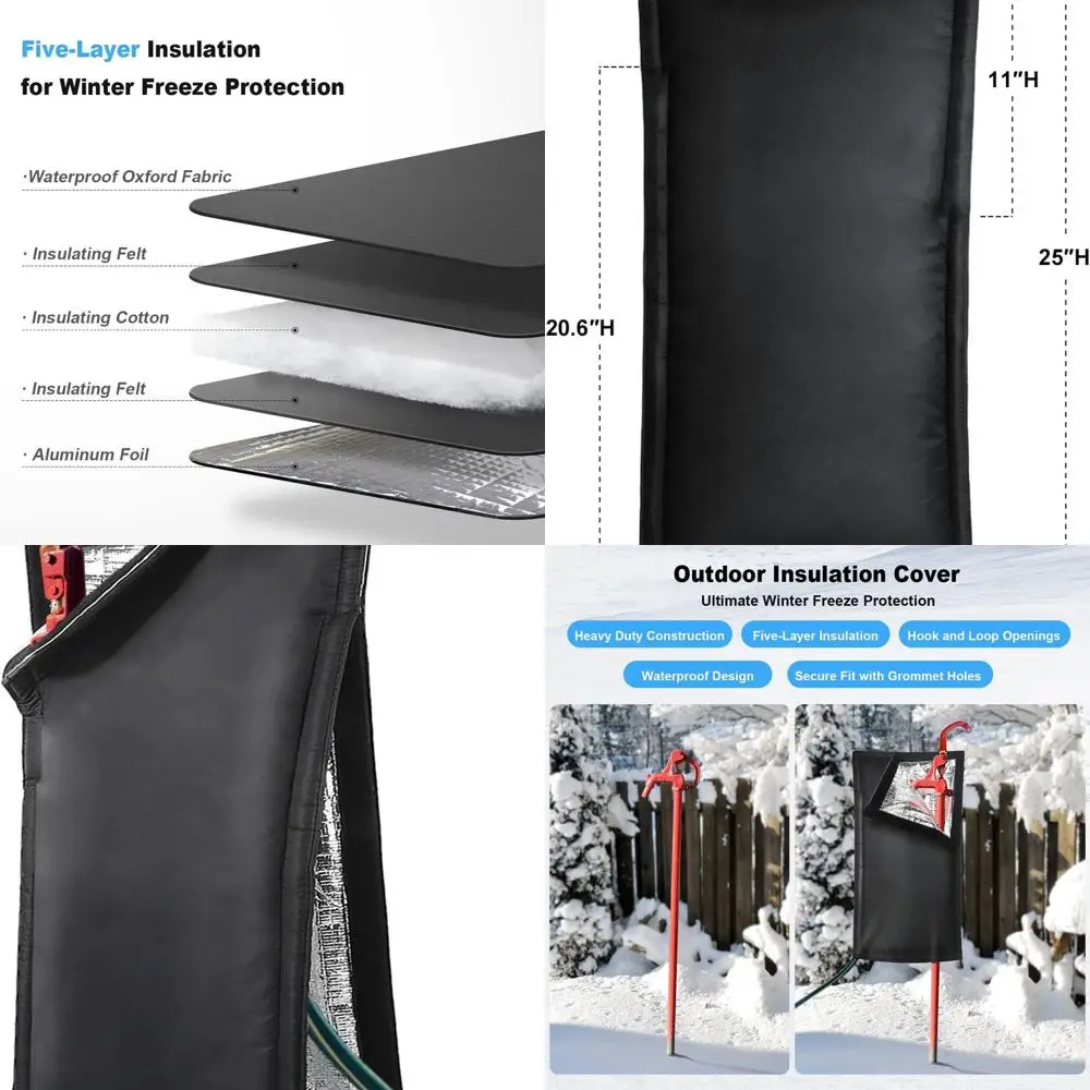 

RV Park & Yard Hydrant Insulation Cover, 25 x 13.5, Weatherproof for All Seasons, Perfect for Gardens and Sprinklers