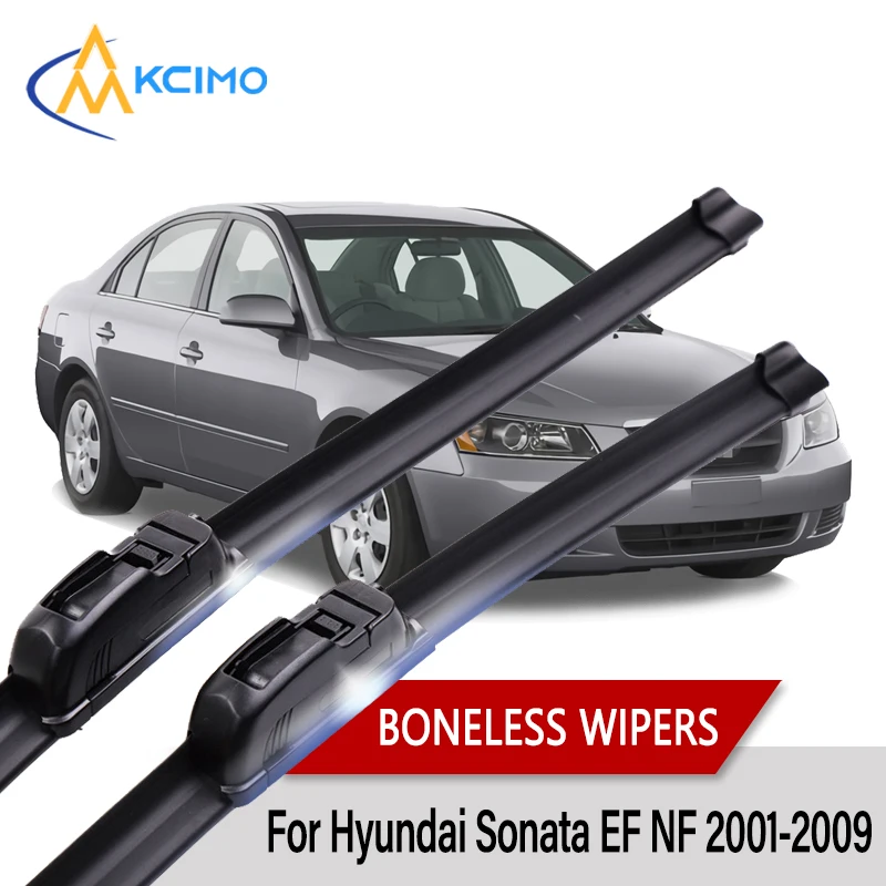 

Car Wiper For Hyundai Sonata EF NF 2001-2009 Wiper U-type Soft Rubber Boneless Wiper HD Quiet Durable Automotive Wiper 22"+19"